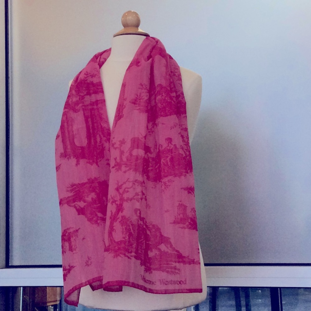 Vivienne Westwood Vintage Toile de Jouy Long Scarf